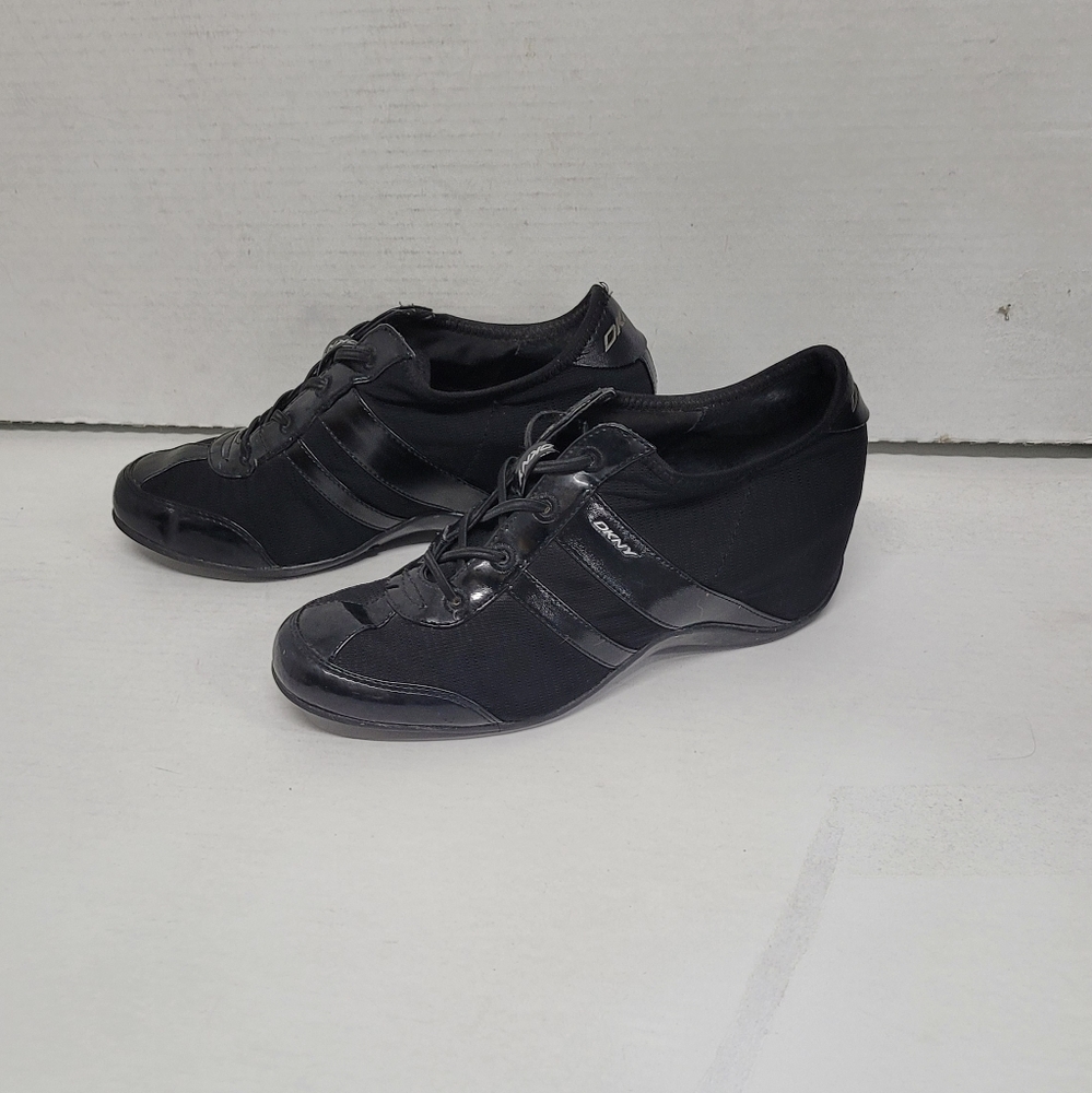 DKNY Activewear Wedge Shoes, Black, Size 8